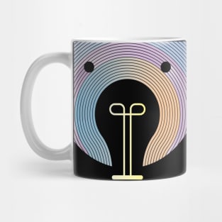 pastel rays forming a panda Mug